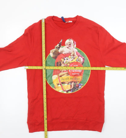 Mens UK Size M H&M Red Pullover Sweatshirt