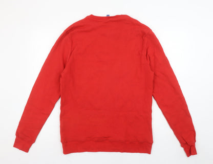 Mens UK Size M H&M Red Pullover Sweatshirt