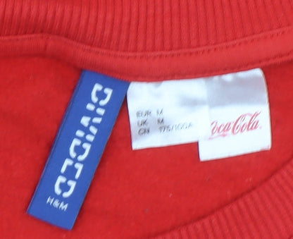 Mens UK Size M H&M Red Pullover Sweatshirt