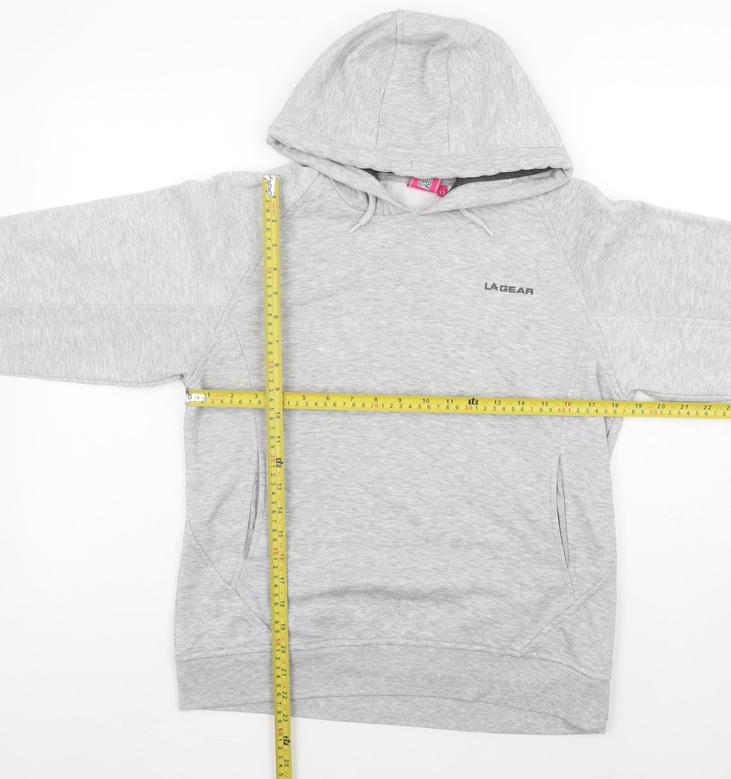 Womens UK Size 12 LA Gear Grey Pullover Hoodie