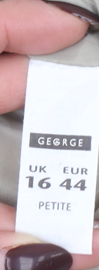 Womens UK Size 16 George Petites Beige Blazer