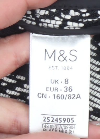 Womens UK Size 8 Marks and Spencer Black Cardigan Jumper