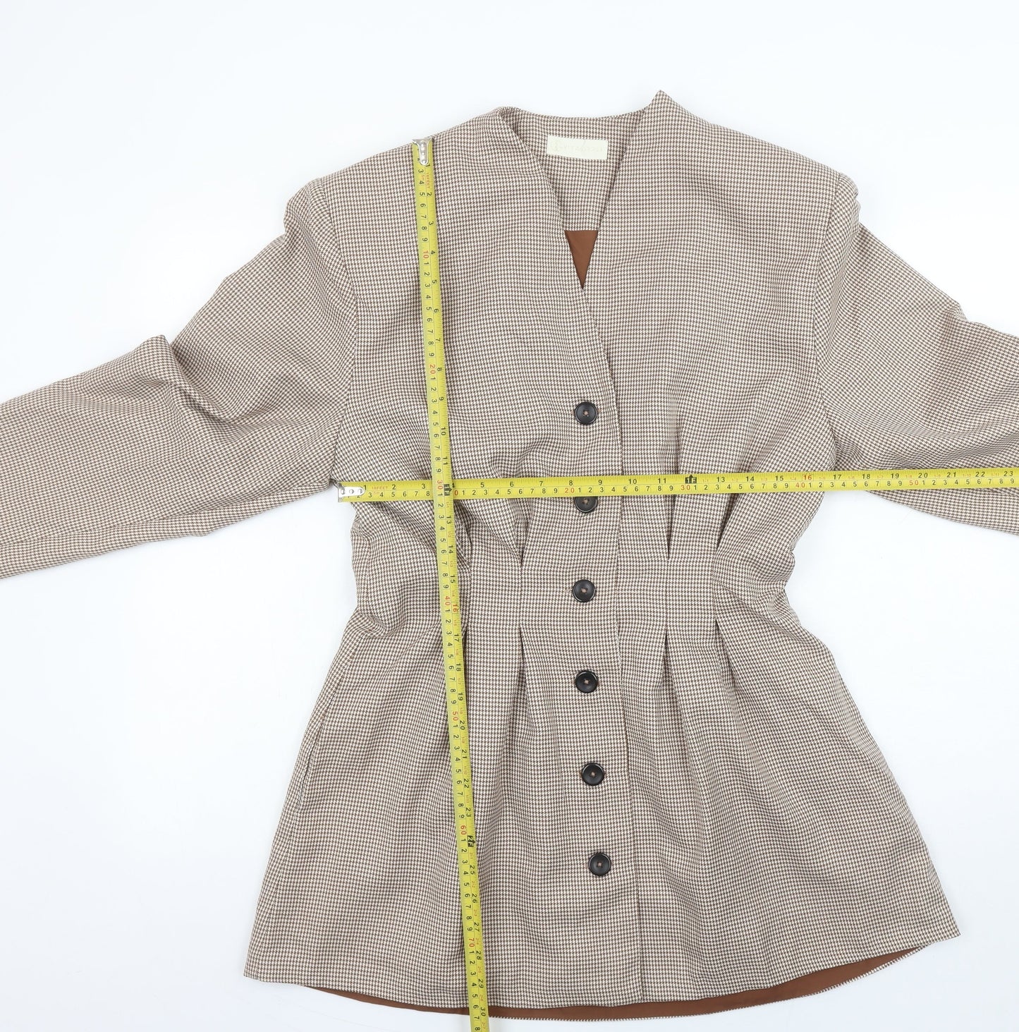 Womens UK Size L Vita Grace Regular Beige Suit Jacket