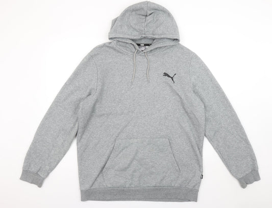 Mens UK Size L PUMA Grey Pullover Hoodie