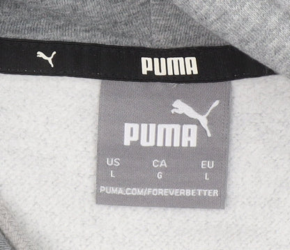 Mens UK Size L PUMA Grey Pullover Hoodie