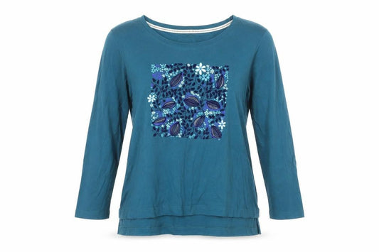 Womens UK Size L Autonomy Blue Basic T-Shirt