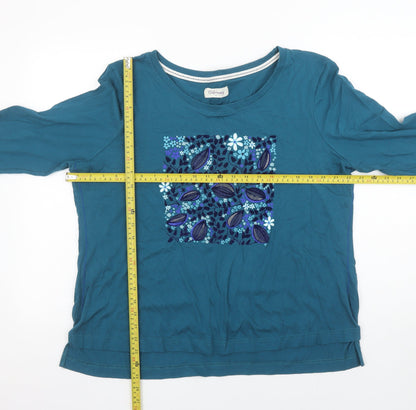 Womens UK Size L Autonomy Blue Basic T-Shirt