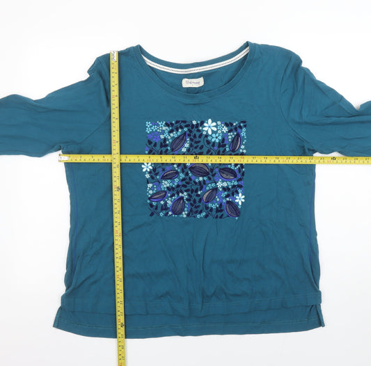 Womens UK Size L Autonomy Blue Basic T-Shirt