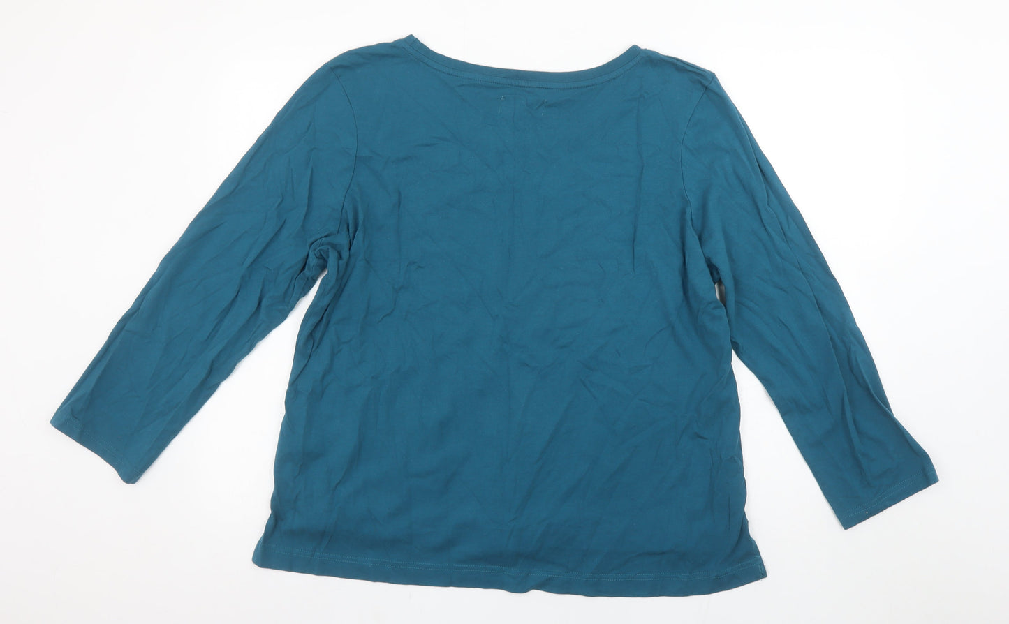 Womens UK Size L Autonomy Blue Basic T-Shirt