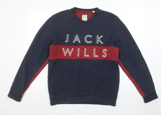 Mens UK Size M Jack Wills Blue Pullover Sweatshirt