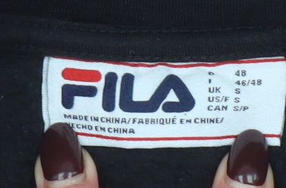 Mens UK Size S FILA Black Pullover Hoodie