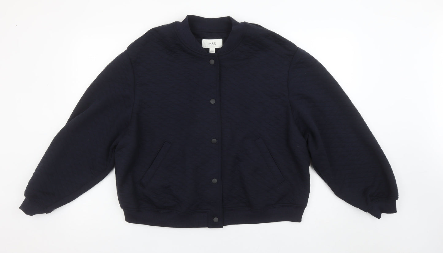 Womens UK Size 18 Marks and Spencer Blue Cardigan Sweatshirt