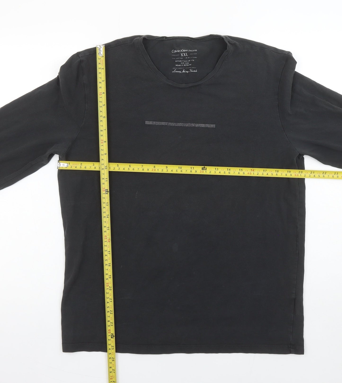 Mens UK Size 2XL Calvin Klein Jeans Black  T-Shirt
