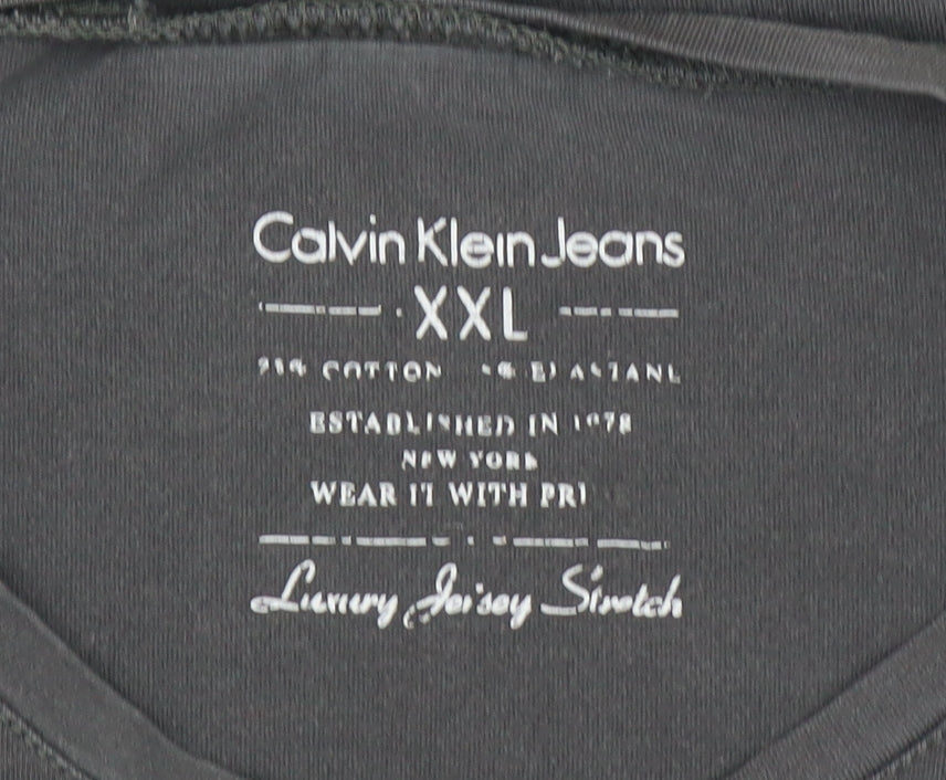 Mens UK Size 2XL Calvin Klein Jeans Black  T-Shirt