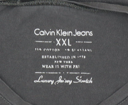 Mens UK Size 2XL Calvin Klein Jeans Black  T-Shirt