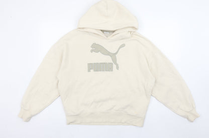Womens UK Size S PUMA Beige Pullover Hoodie