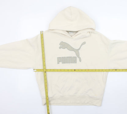 Womens UK Size S PUMA Beige Pullover Hoodie