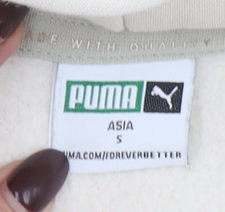 Womens UK Size S PUMA Beige Pullover Hoodie