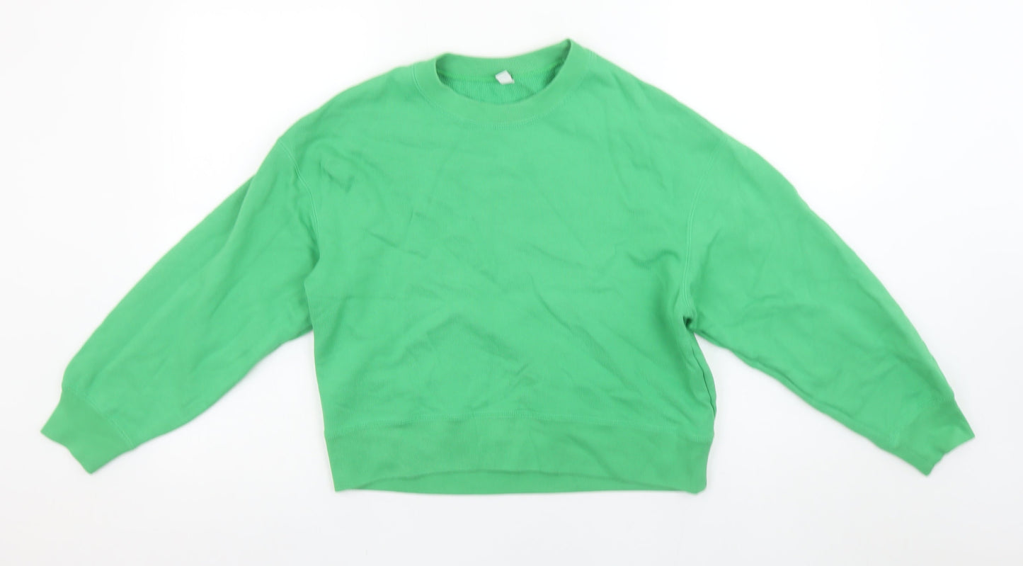 Womens UK Size S Uniqlo Green Pullover Sweatshirt
