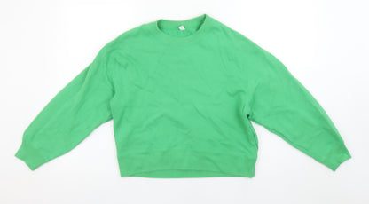 Womens UK Size S Uniqlo Green Pullover Sweatshirt