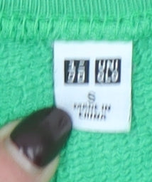 Womens UK Size S Uniqlo Green Pullover Sweatshirt
