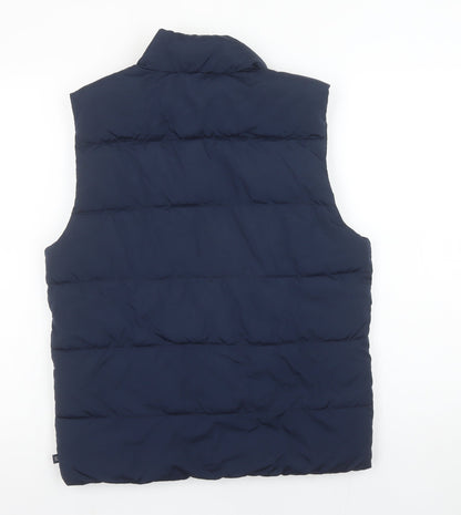 GAP Kids Boys Blue Padded Bodywarmer XXL (14-16 Years) Full Zip Polyester