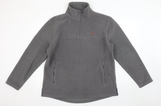 Mens UK Size L Crew Clothing Co. Grey Pullover Sweatshirt