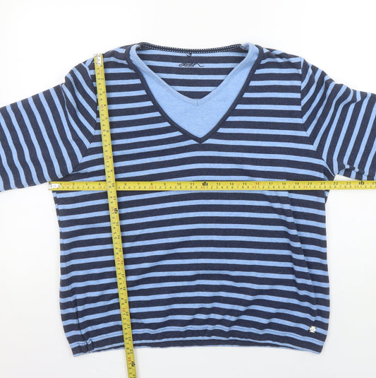 Womens UK Size 20 DASH Blue Basic T-Shirt