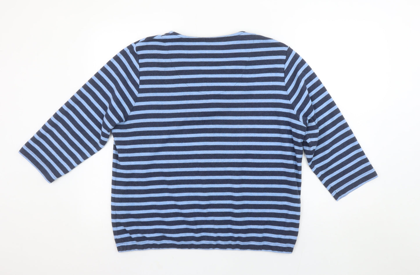Womens UK Size 20 DASH Blue Basic T-Shirt