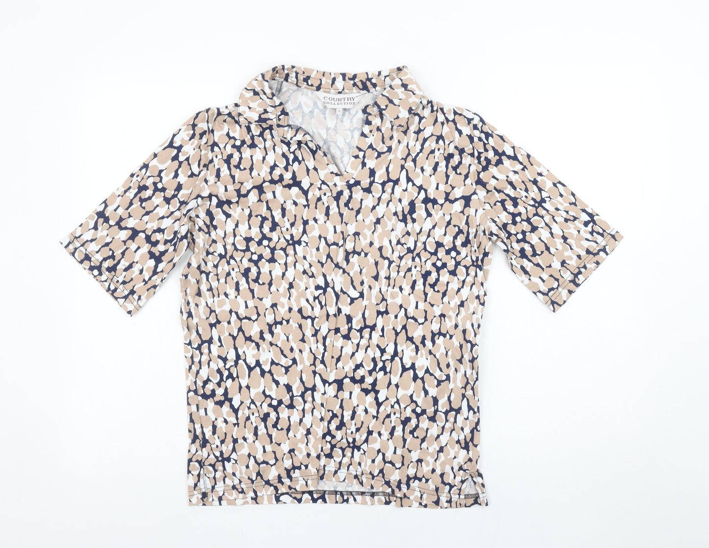 Womens UK Size S Country Collection Beige Basic Blouse