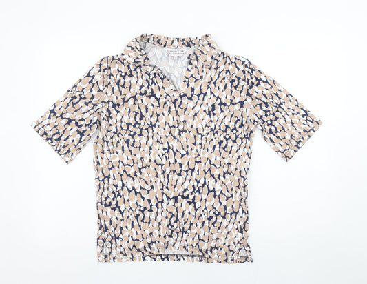 Womens UK Size S Country Collection Beige Basic Blouse