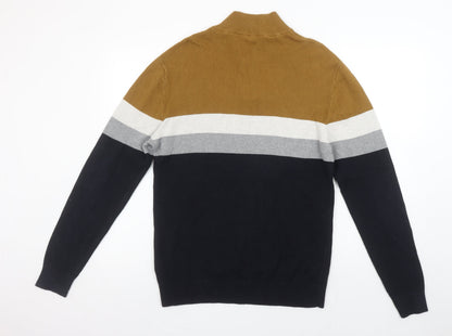 Mens UK Size L NEXT Multicoloured 1/2 Zip Jumper