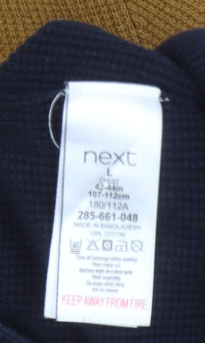 Mens UK Size L NEXT Multicoloured 1/2 Zip Jumper