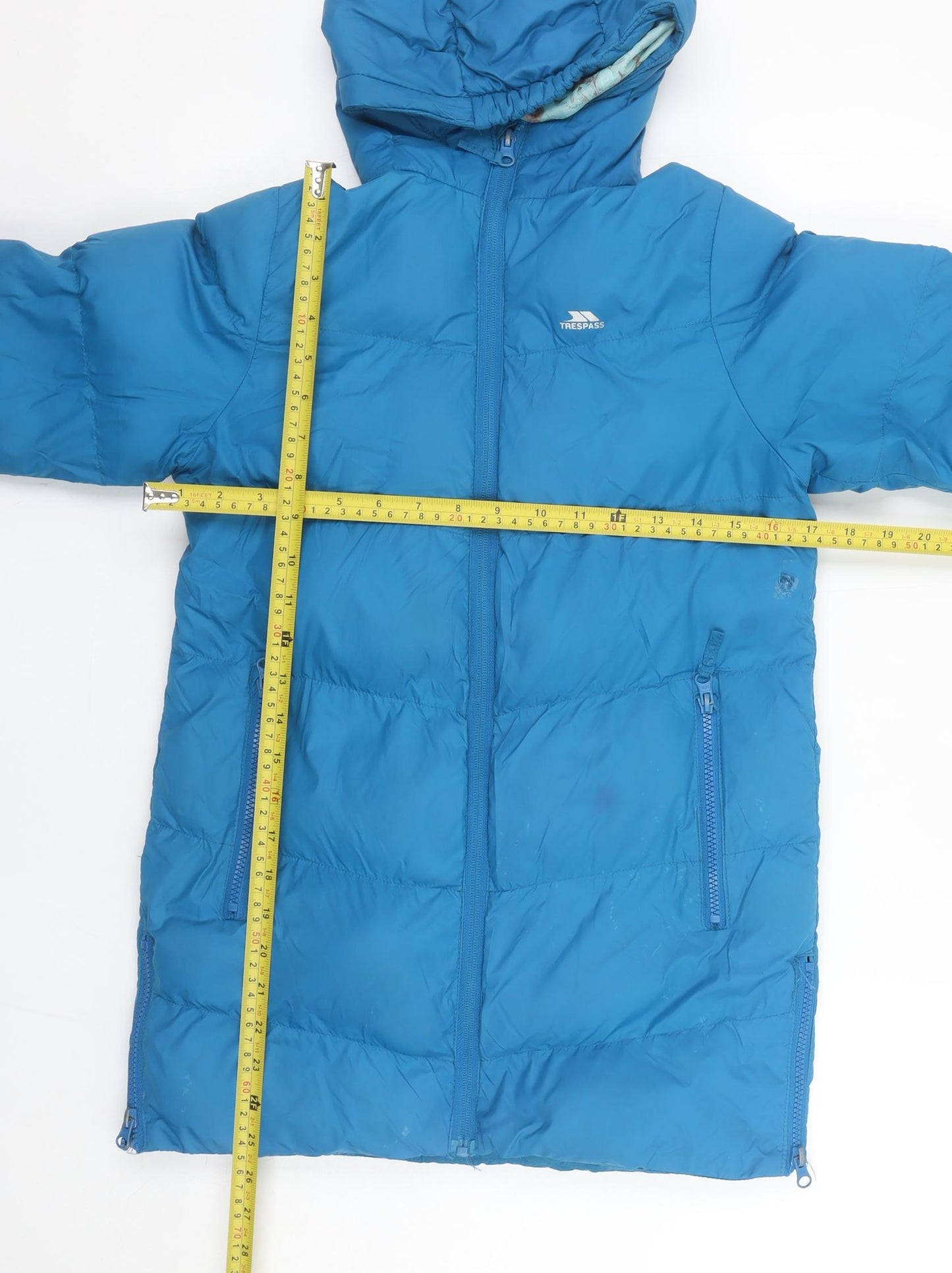 Girls UK Size 7-8 Years Trespass Blue Puffer Jacket