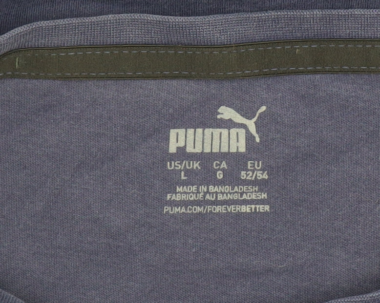 Mens UK Size L PUMA Blue  T-Shirt