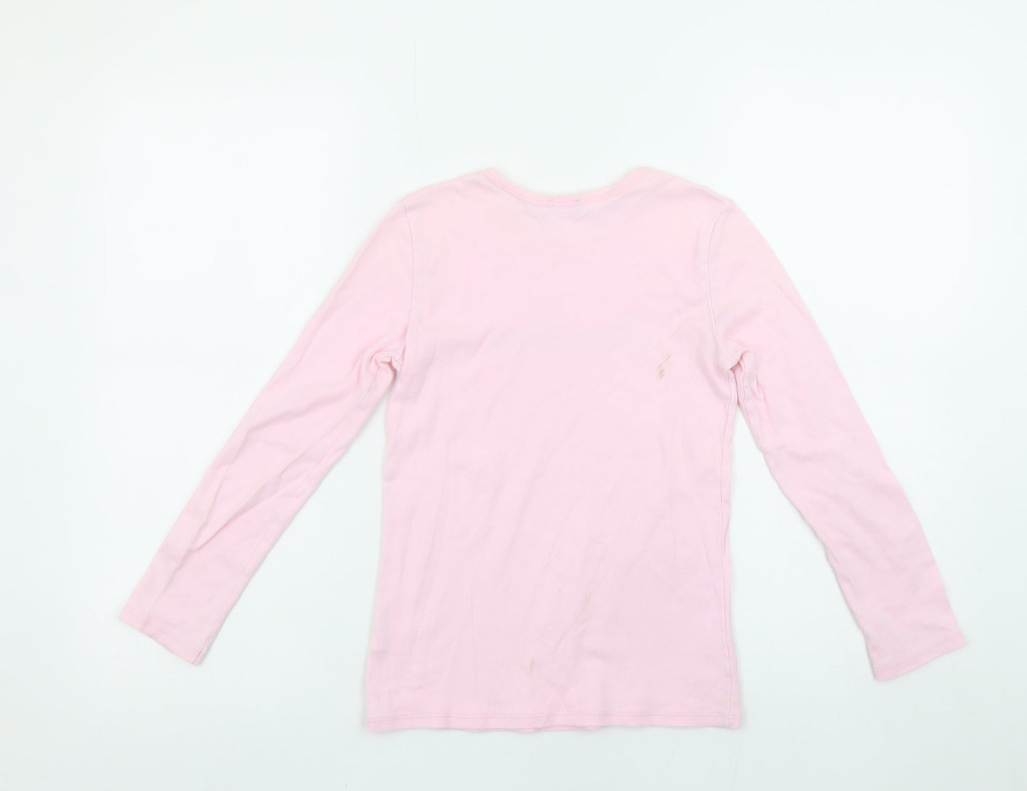 Girls UK Size 8-9 Years United Colors of Benetton Pink Basic T-Shirt