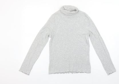 Girls UK Size 11-12 Years Marks and Spencer Grey Basic T-Shirt