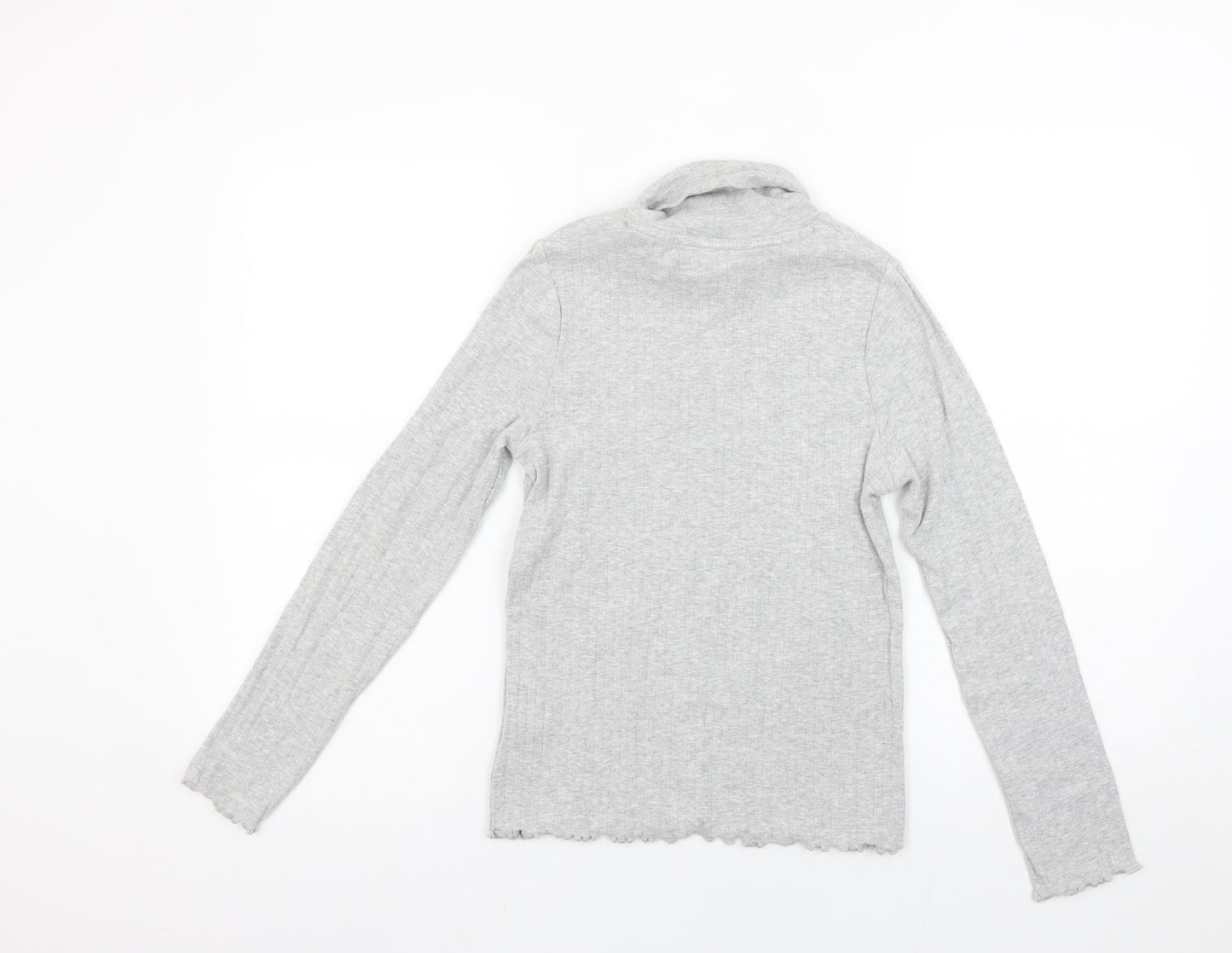Girls UK Size 11-12 Years Marks and Spencer Grey Basic T-Shirt