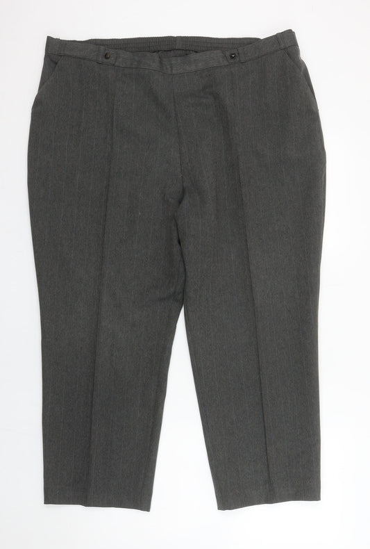 Womens UK Size 20 Marks and Spencer Regular Fit Business Workwear Formal Grey Tr