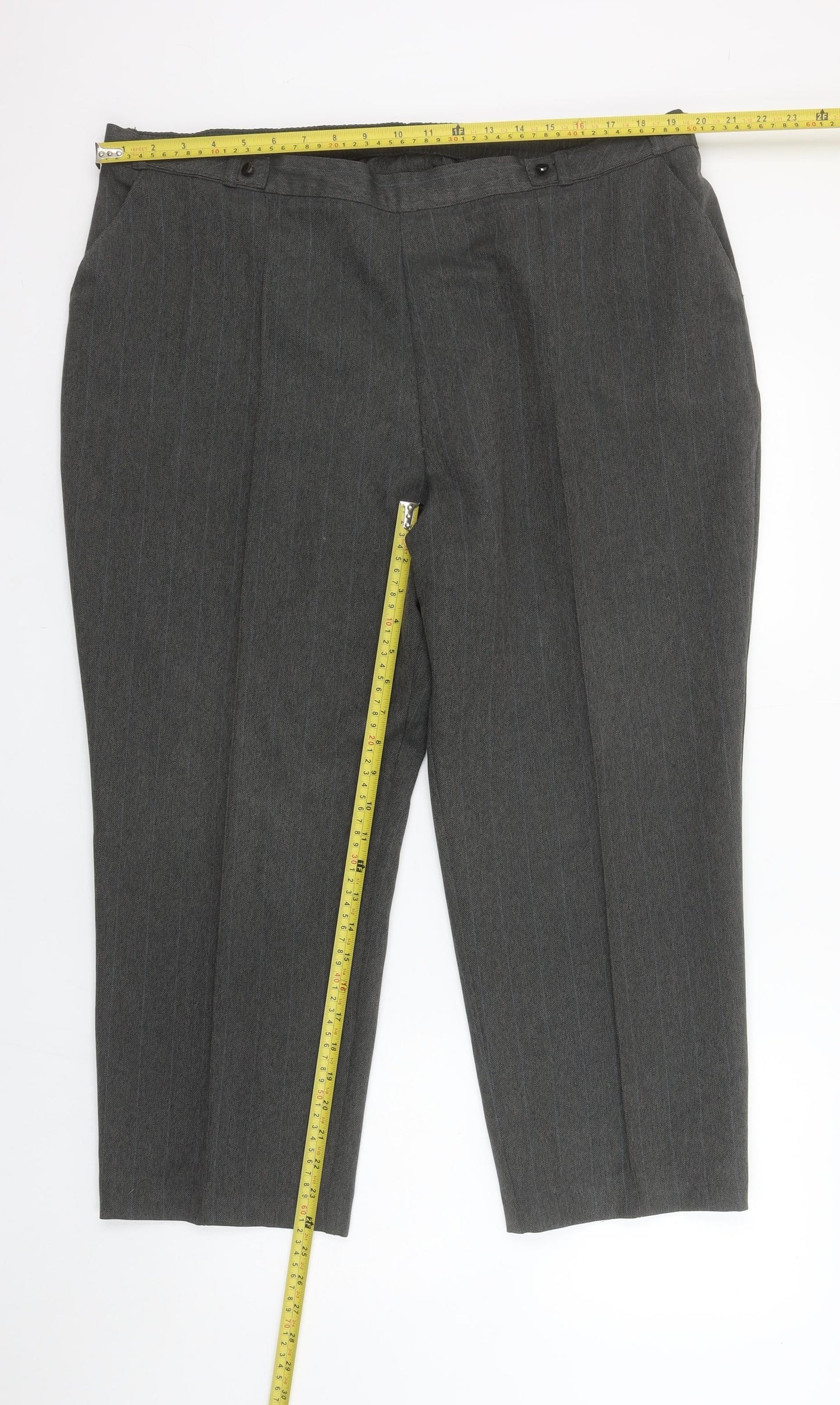 Womens UK Size 20 Marks and Spencer Regular Fit Business Workwear Formal Grey Tr