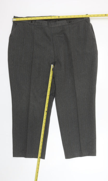 Womens UK Size 20 Marks and Spencer Regular Fit Business Workwear Formal Grey Tr