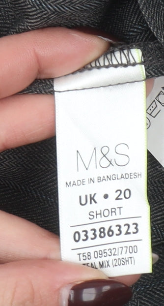 Womens UK Size 20 Marks and Spencer Regular Fit Business Workwear Formal Grey Tr