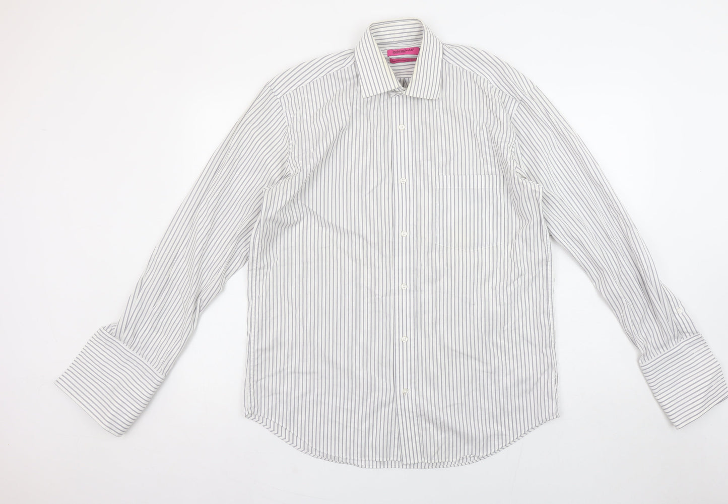 Mens UK Collar Size 15 butlerandwebb Smart White  Dress Shirt