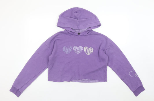 Girls UK Size 12-13 Years 915 Purple Pullover Hoodie