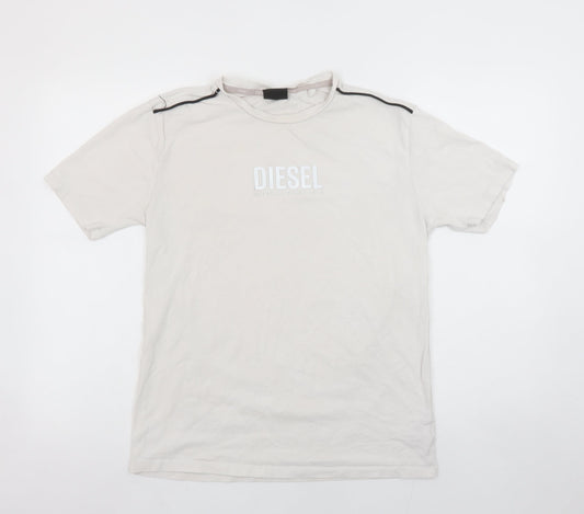 Mens UK Size S Diesel Beige  T-Shirt