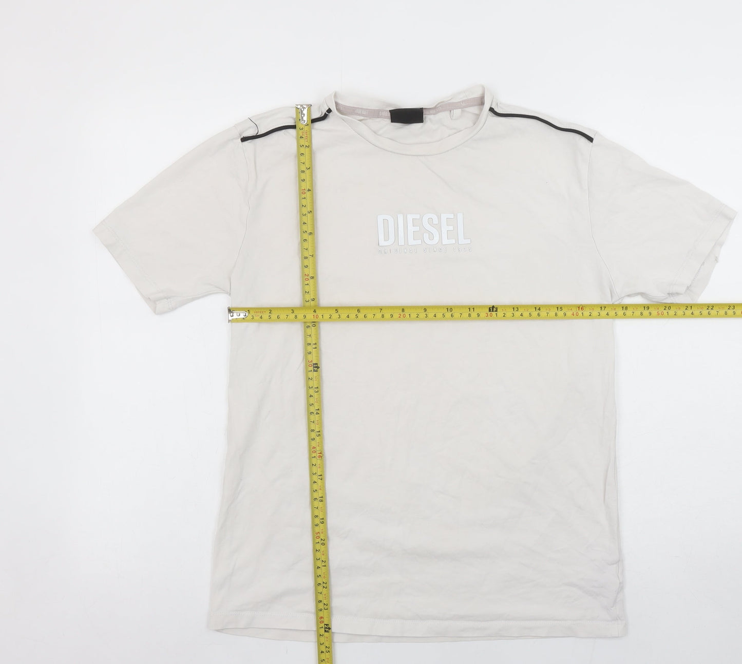 Mens UK Size S Diesel Beige  T-Shirt