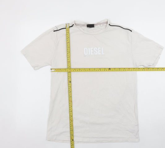 Mens UK Size S Diesel Beige  T-Shirt