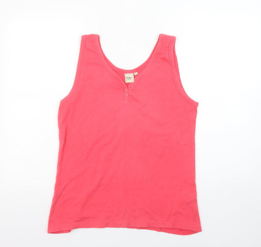Womens UK Size 18 Cotton Traders Pink Basic Tank