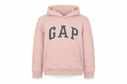Gap Girls Pink Logo Pullover Hoodie 10-11 Years Fleece Cotton Blend