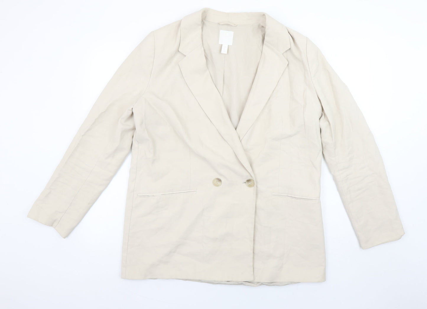 Womens UK Size M H&M Regular Beige Blazer
